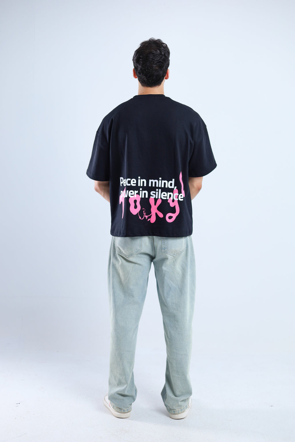 TF Star Boxy Tee - Black / Dark Gray