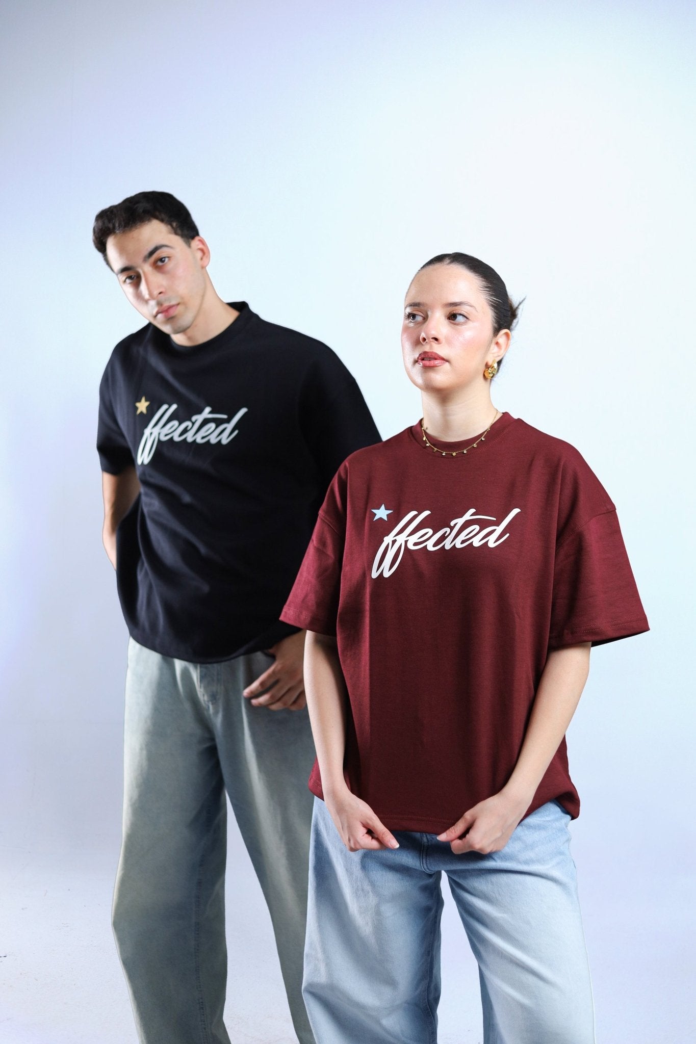 Hected Boxy Tee - Burgundy / Black - Tokyo Store