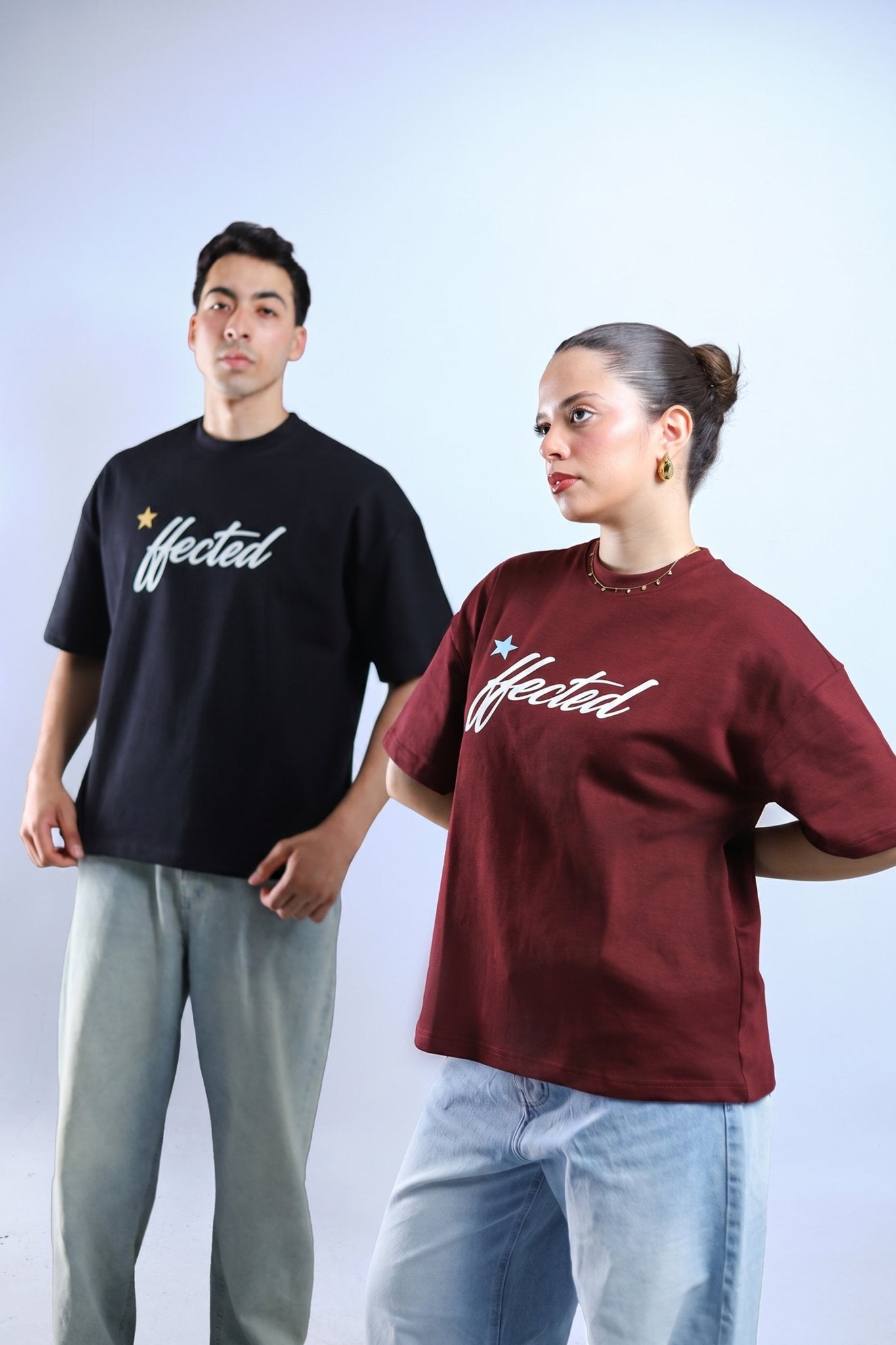 Hected Boxy Tee - Burgundy / Black - Tokyo Store
