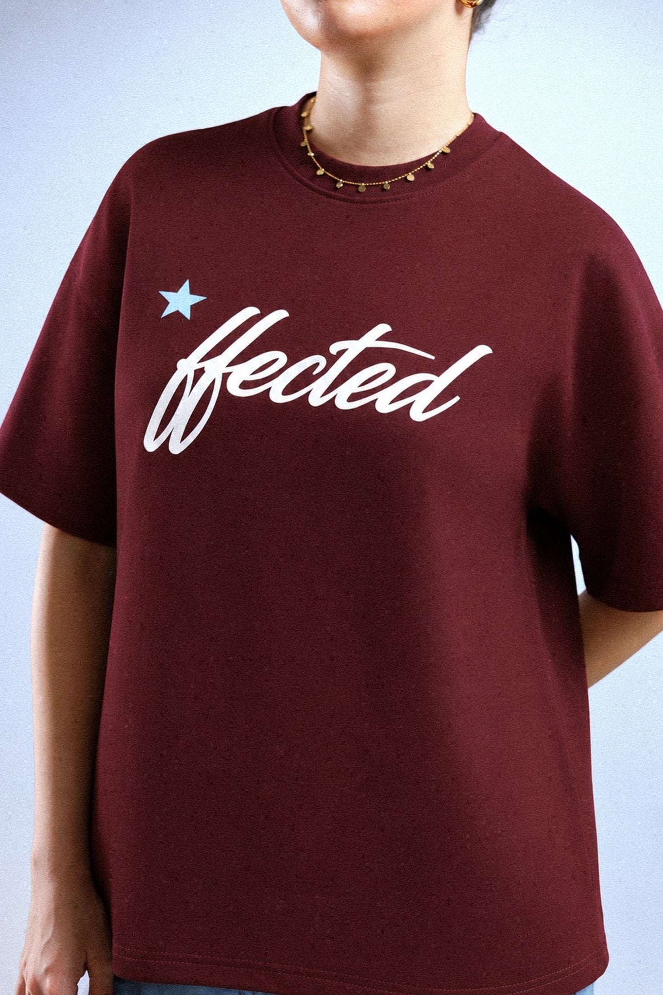 Hected Boxy Tee - Burgundy / Black - Tokyo Store