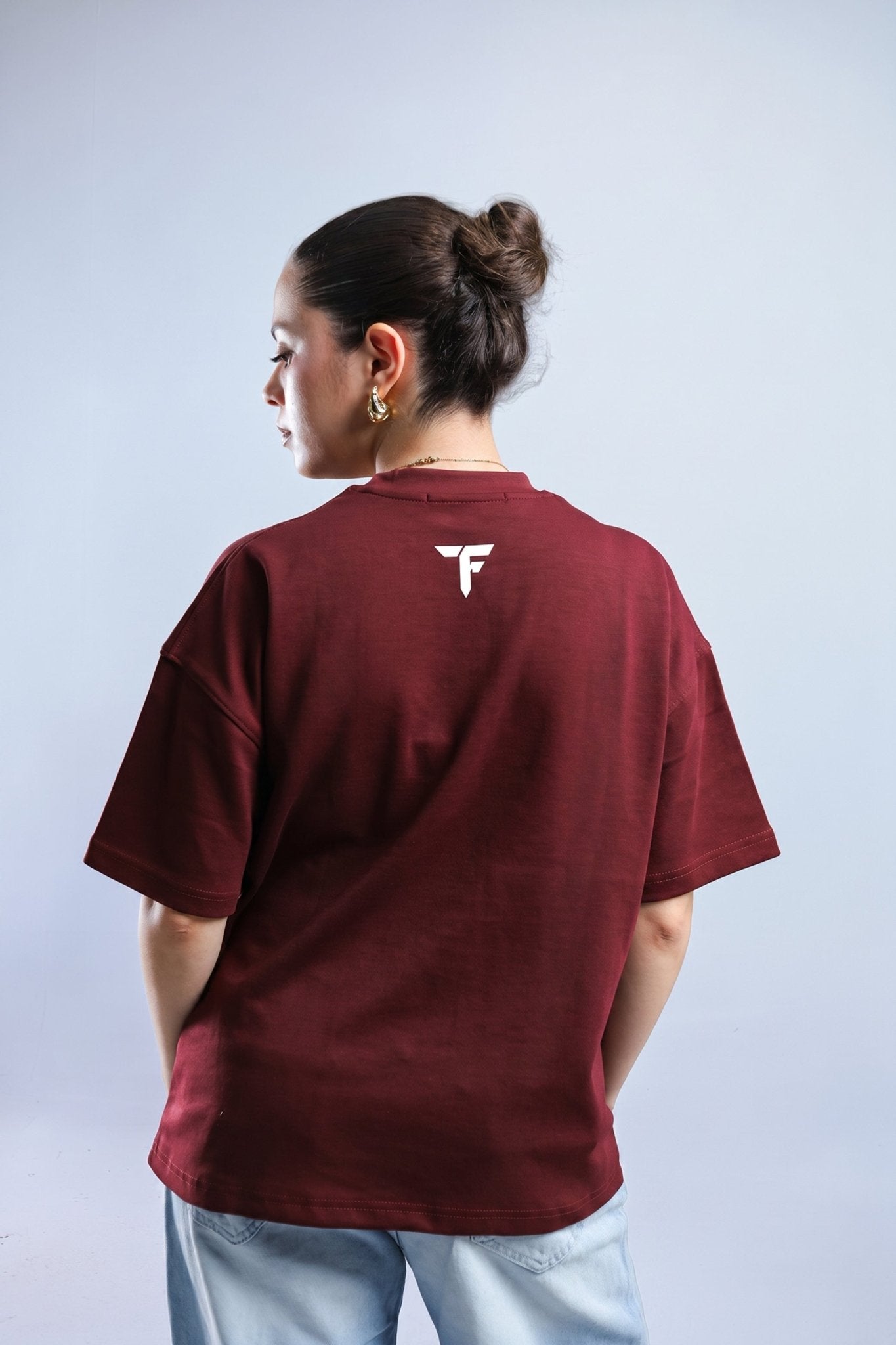 Hected Boxy Tee - Burgundy / Black - Tokyo Store