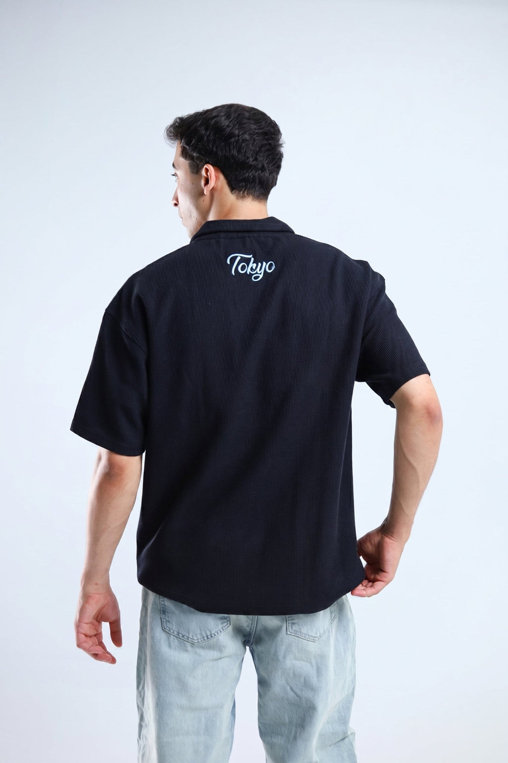 Polo Stars Oversized Tee - Black - Tokyo Store