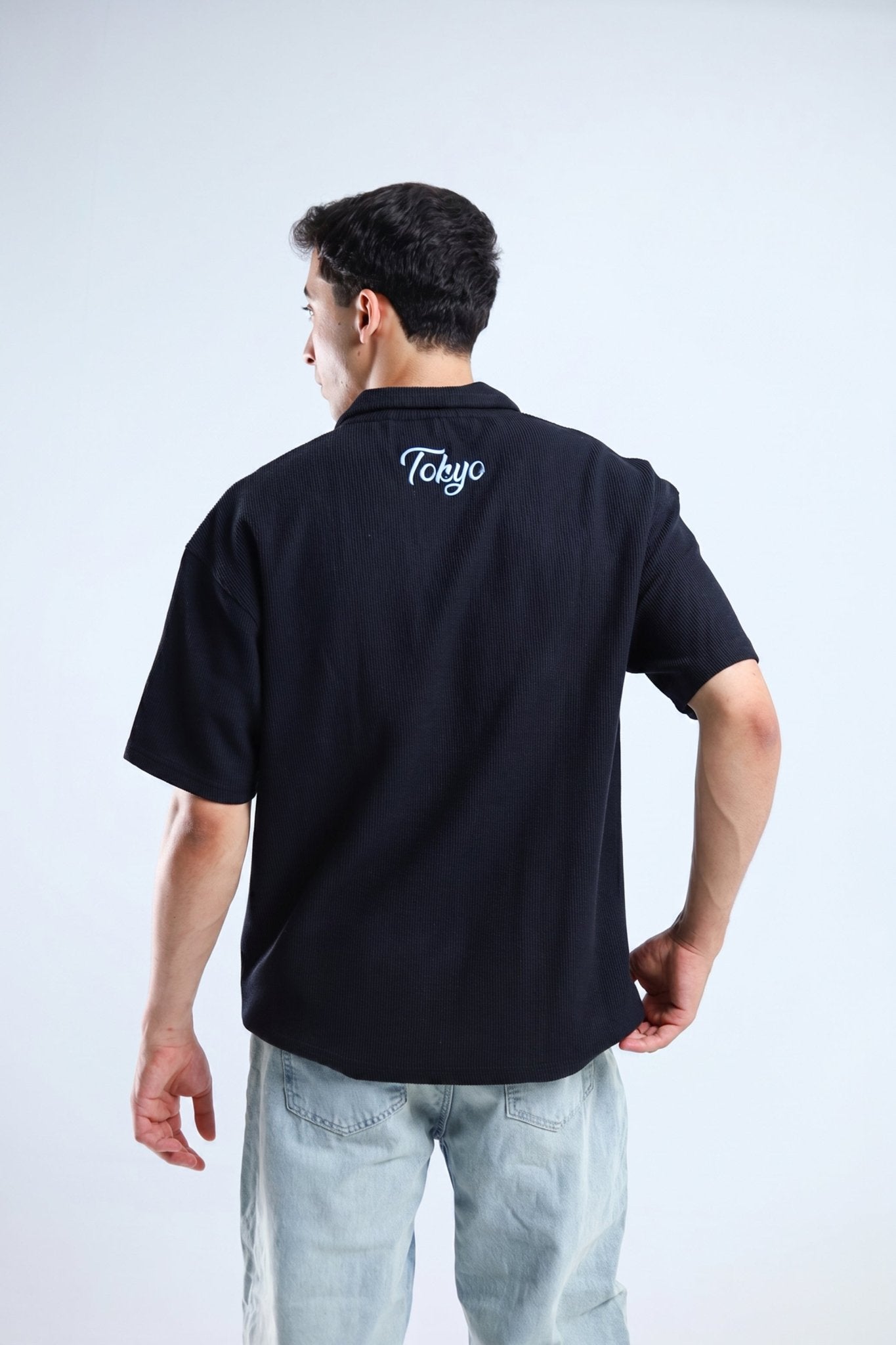 Polo Stars Oversized Tee - Black - Tokyo Store