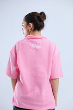 Polo Stars Oversized Tee - Pink / Olive Green - Tokyo Store