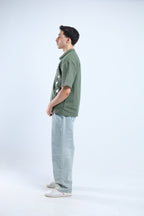 Polo Stars Oversized Tee - Pink / Olive Green - Tokyo Store