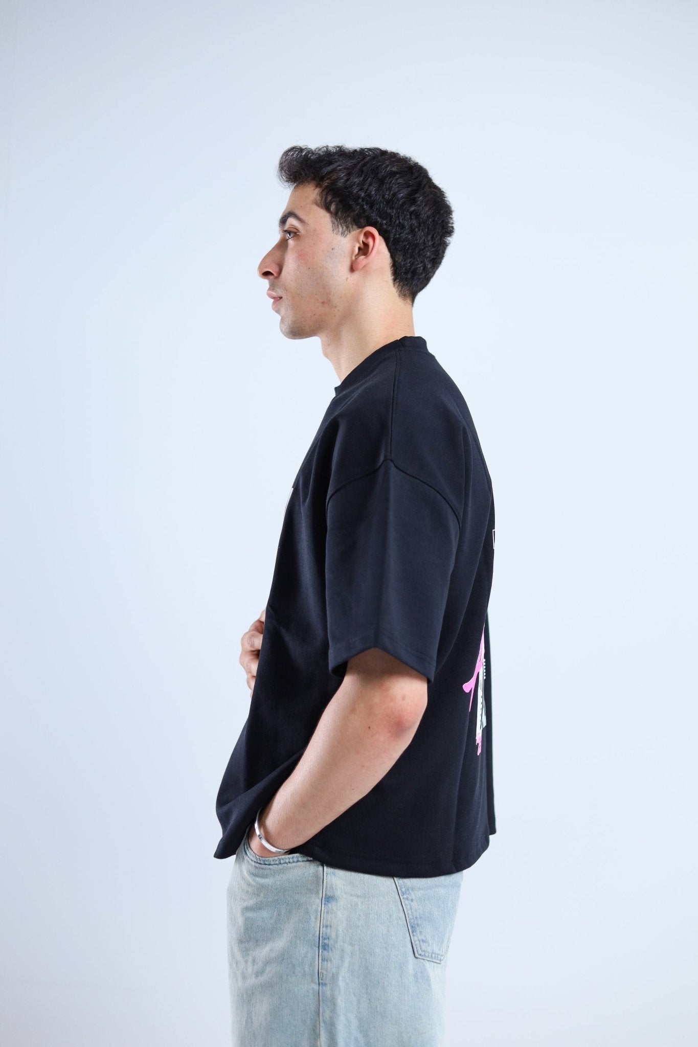 TF Star Boxy Tee - Black / Dark Gray - Tokyo Store