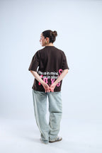 TF Star Boxy Tee - White / Brown - Tokyo Store