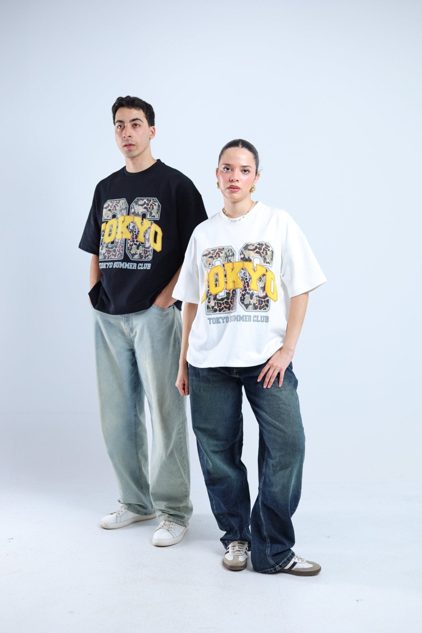Tokyo 26 Boxy Tee - Black / White / Cyan - Tokyo Store