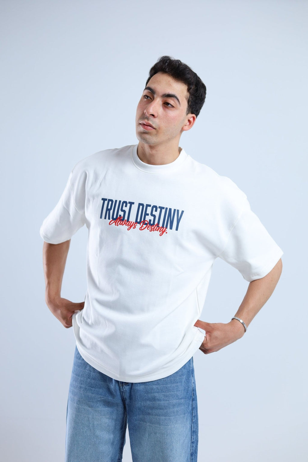 Trust Destiny Oversized Tee - Red / White - Tokyo Store