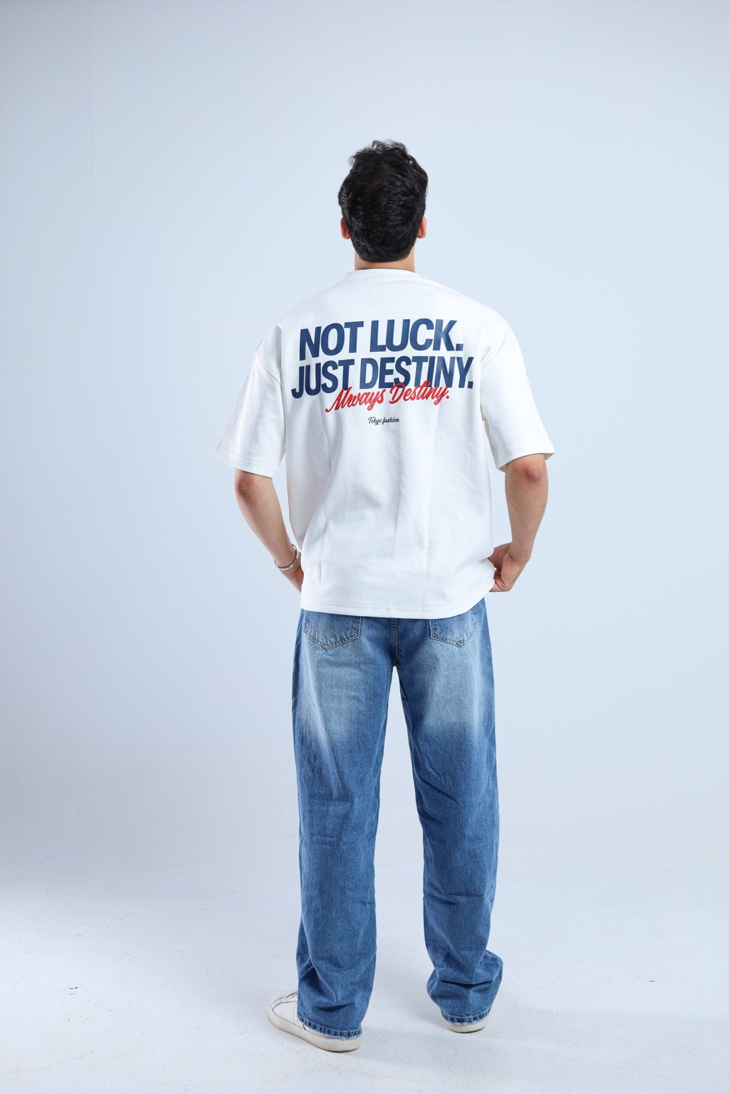 Trust Destiny Oversized Tee - Red / White - Tokyo Store