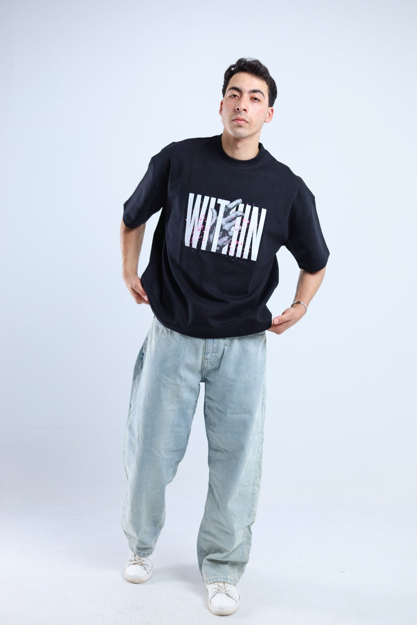 Within Boxy Tee - Brown / Black / White / Cyan - Tokyo Store