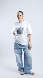 Within Boxy Tee - Brown / Black / White / Cyan - Tokyo Store