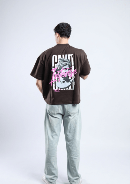 Within Boxy Tee - Brown / Black / White / Cyan - Tokyo Store