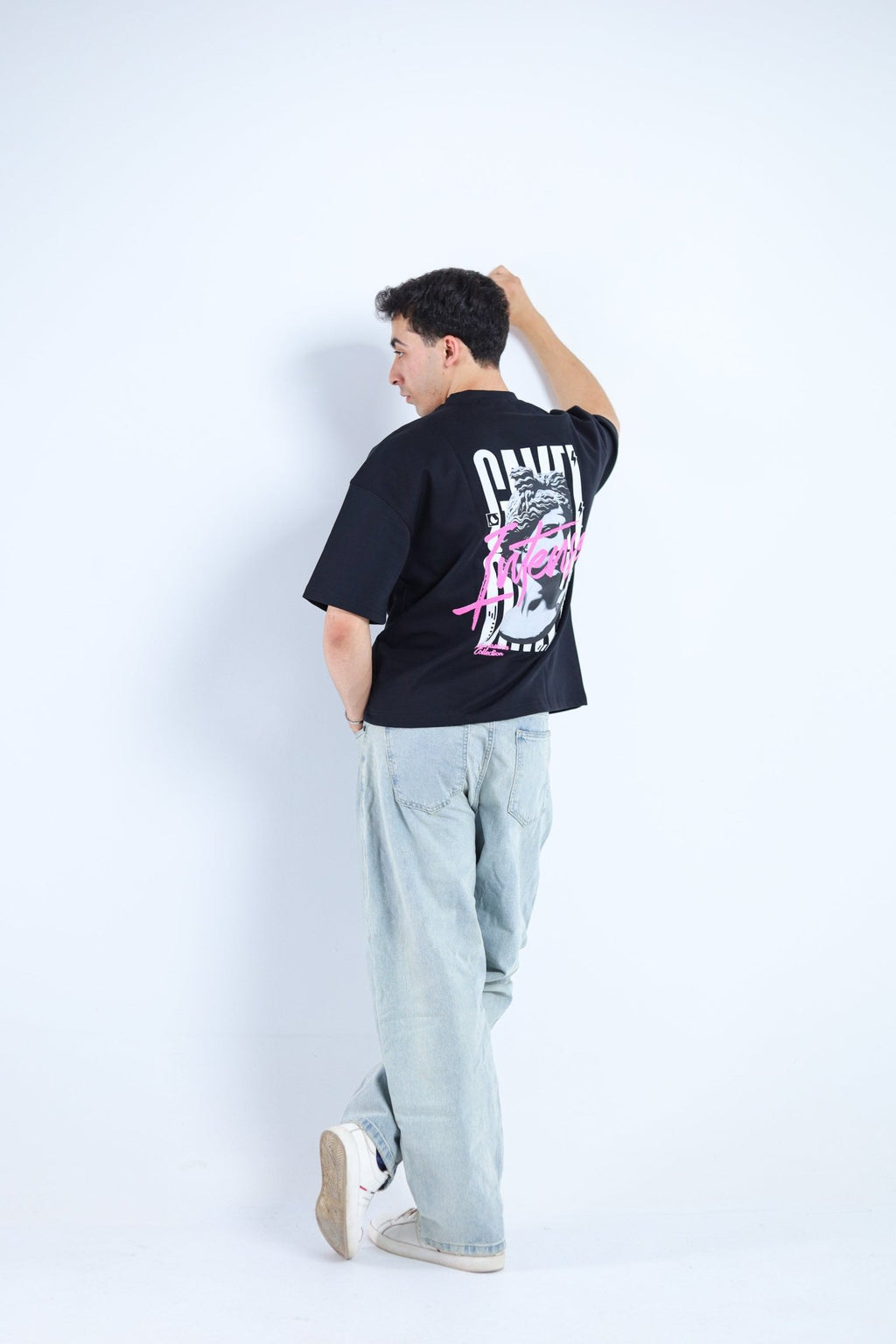Within Boxy Tee - Brown / Black / White / Cyan - Tokyo Store