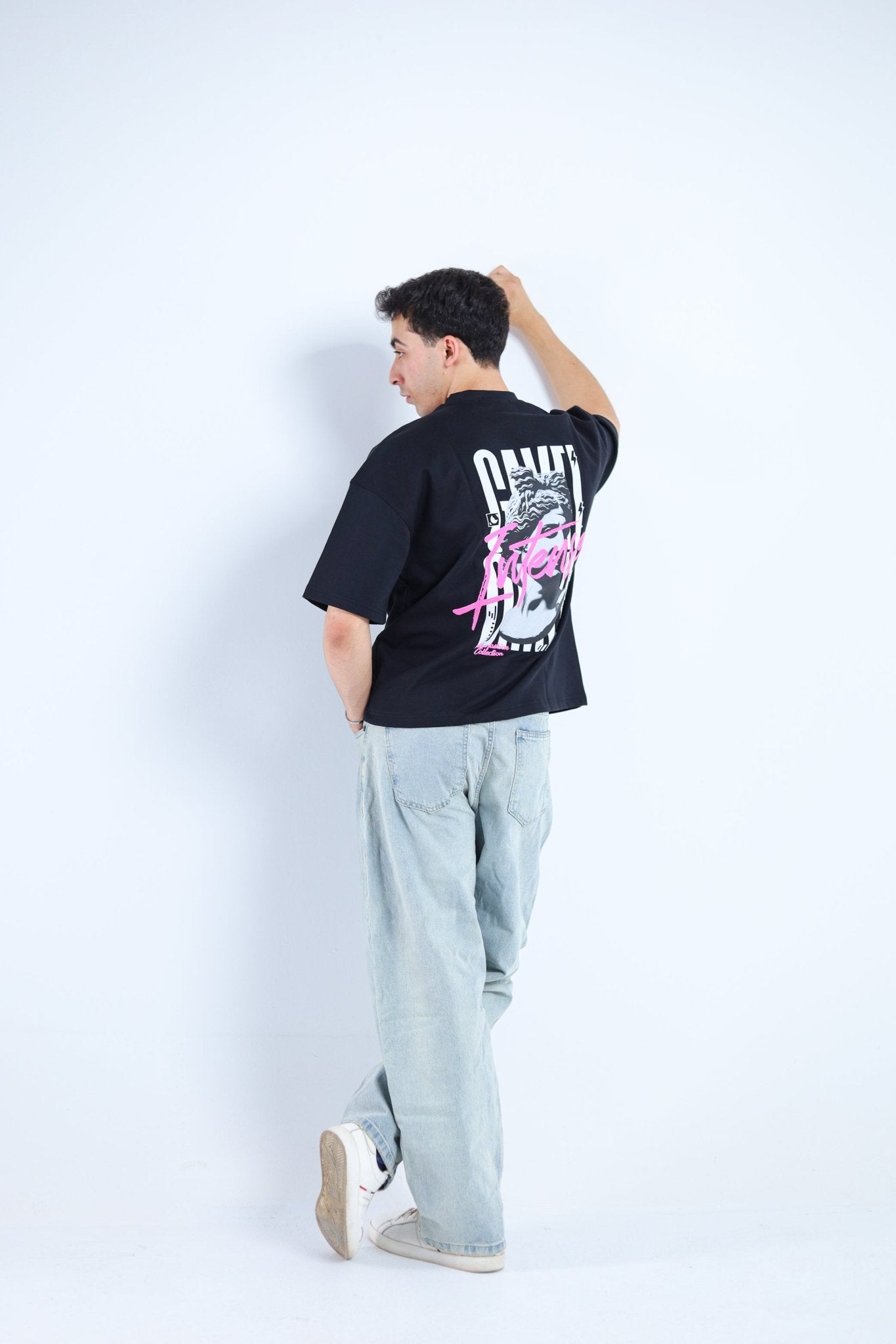 Within Boxy Tee - Brown / Black / White / Cyan - Tokyo Store