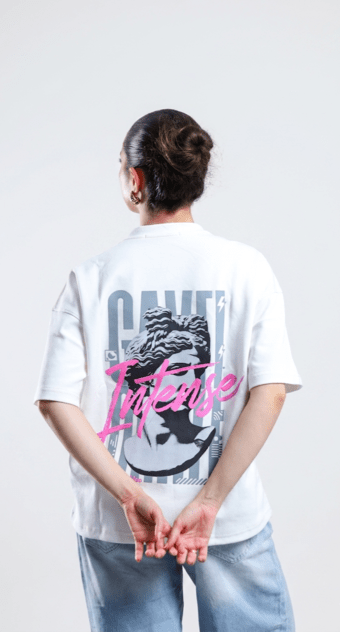 Within Boxy Tee - Brown / Black / White / Cyan - Tokyo Store