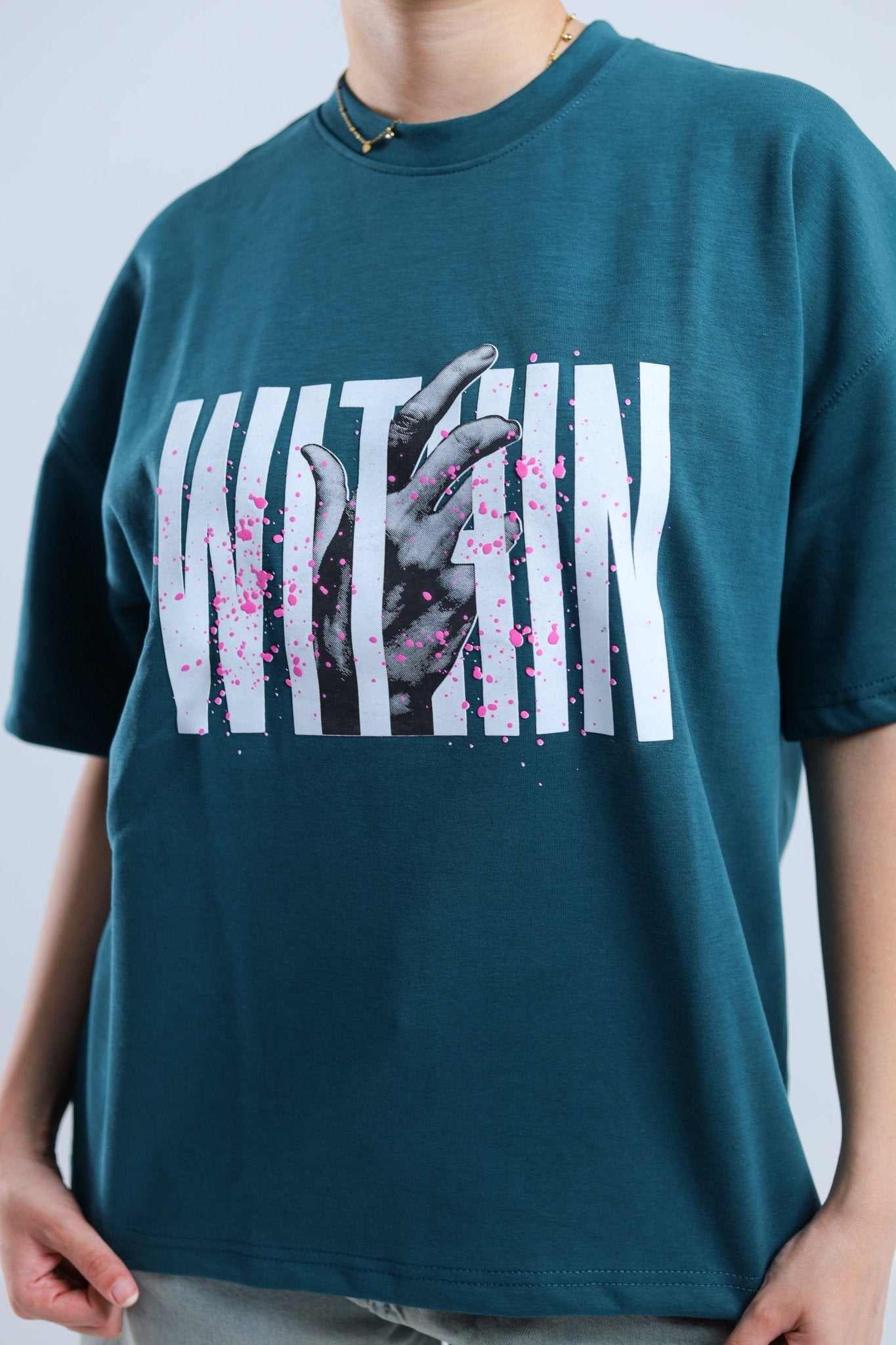 Within Boxy Tee - Brown / Black / White / Cyan - Tokyo Store